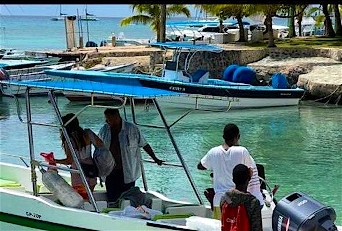 Guests enjoying the sea