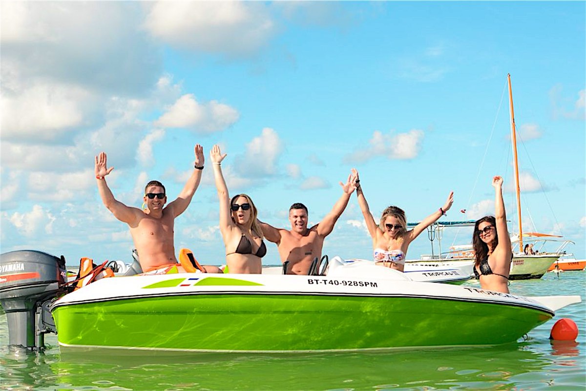 Speedboat cruising off Punta Cana